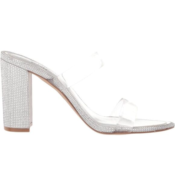 Jewel Badgley Mischka Lucero Block Heel Slide | Diamond-Studded Heels | size 7 - Picture 4 of 4